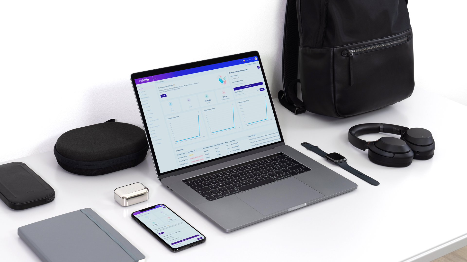 Bewin — Identidade & produto digital mockup 2