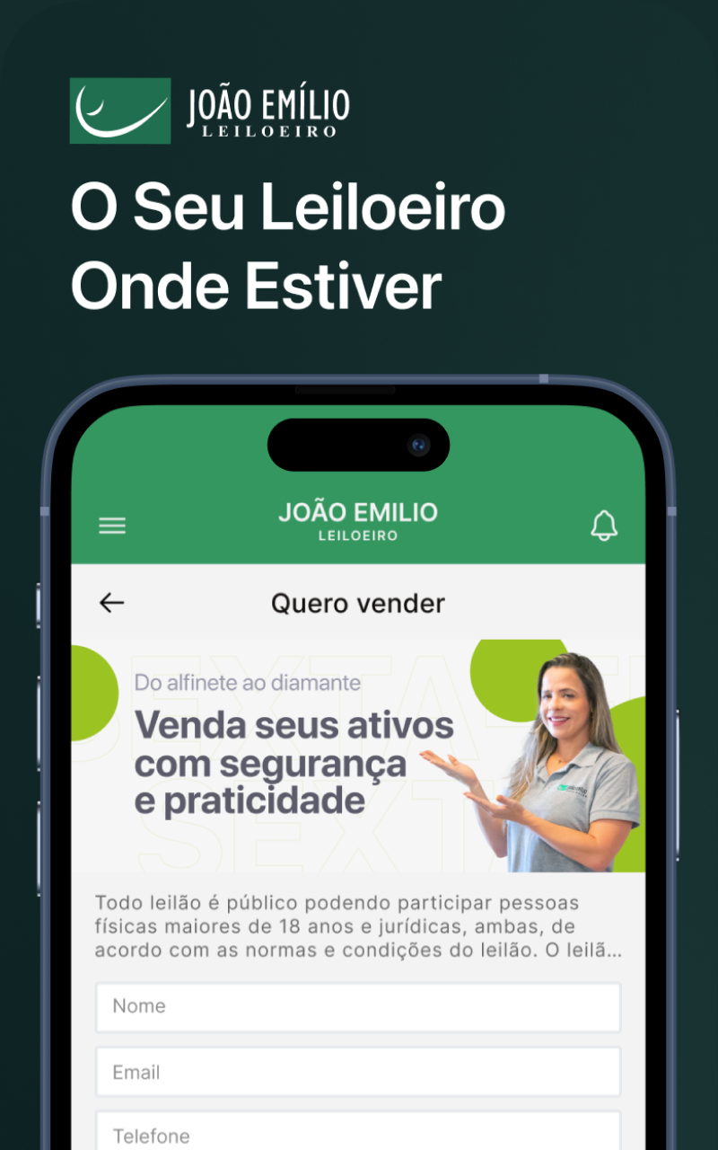 Aplicativo João Emílio Leiloeiro mockup 9